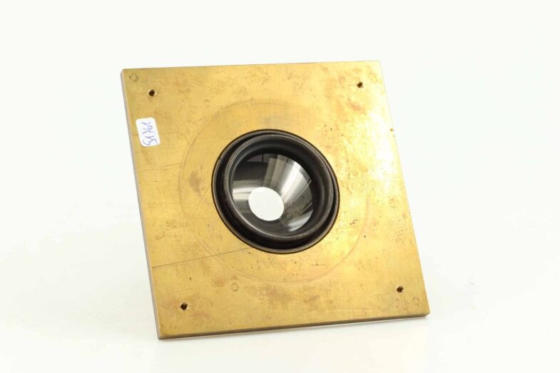 Weitwinkel Aplanat Extra Rapid Carl Grundmann Leipzig auf Messingplatte 91761 – Bild 5