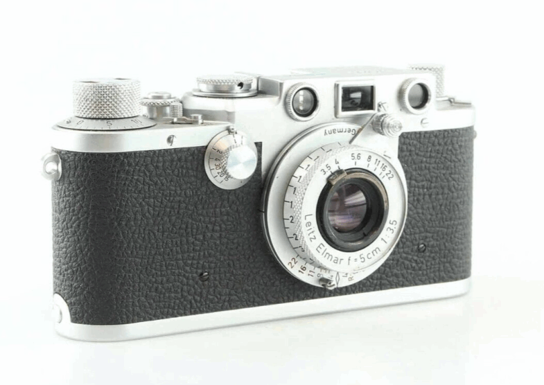 Leica  III F red scale  Kamera Camera mit Elmar 50 3.5 Objektiv Lens Leitz 92882 - Image 1