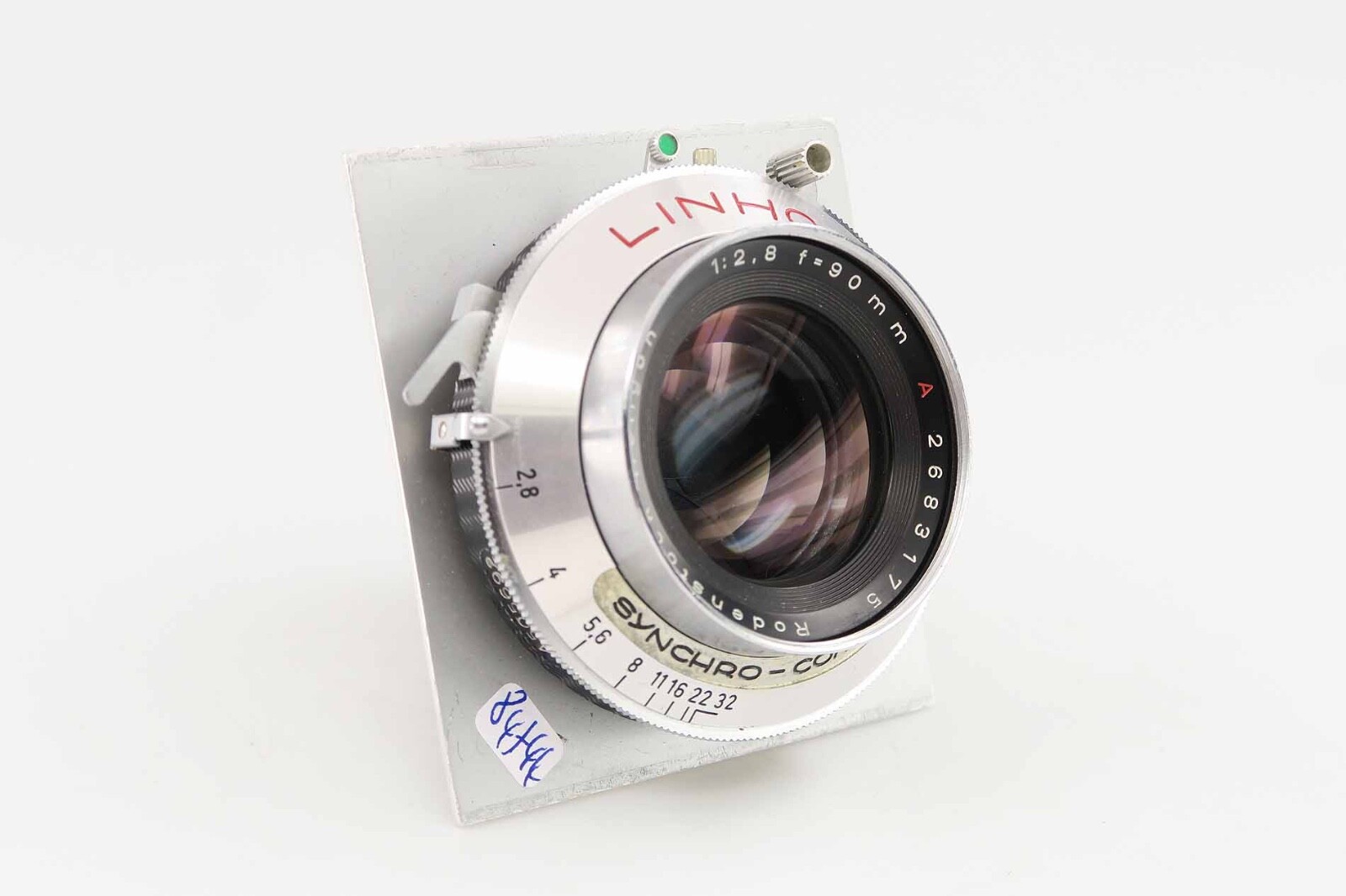 Linhof-Rodenstock-Heligon-90mm-f28-red-A-Synchro-Compur-Technika-RARE-84744-365030024752 Linhof Rodenstock Heligon 90mm f2.8 red A Synchro Compur Technika RARE 84744 - Image 1