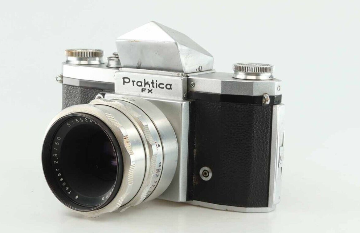 Praktica-FX-Kamera-Camera-mit-Carl-Zeiss-Tessar-50mm-93196-364885729512 Praktica FX Kamera Camera mit Carl Zeiss Tessar 50mm 93196 – Bild 1