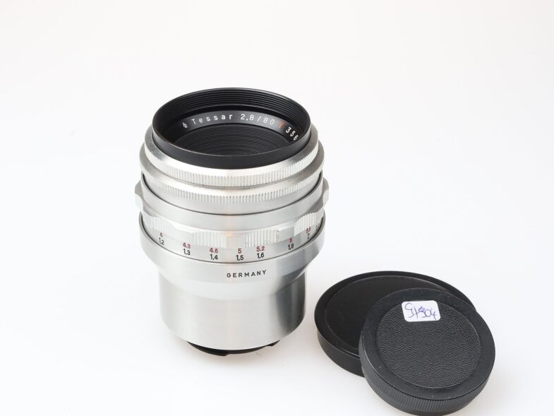 Zeiss Tessar 80mm f2.8 red T Objektiv Lens Exa Anschluss 97904 near mint RARE – Bild 1