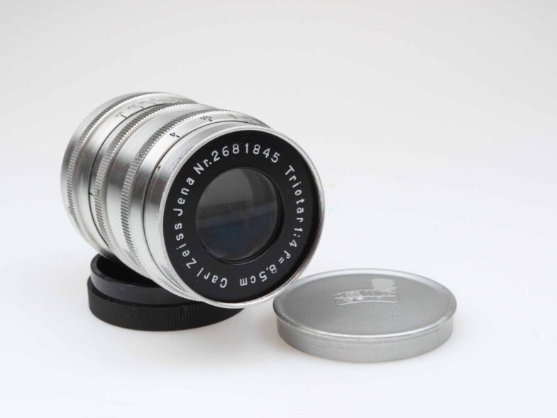 Zeiss Triotar  85mm f4 Objektiv lens Exa Anschluss mount 97563 – Bild 1