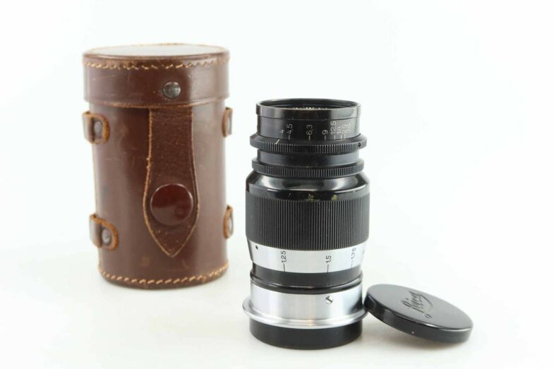 Leica Elmar 4 9 cm Objektiv Lens Black Chrom M39 Anschluss Mount Leitz 90488 – Bild 1