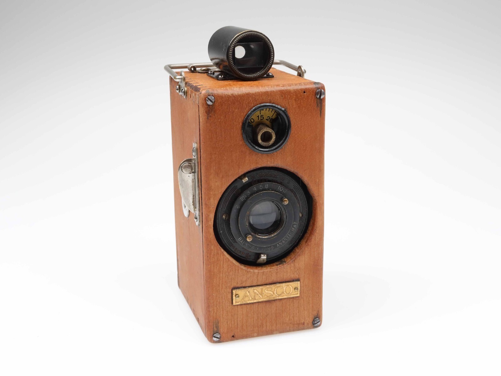 Ansco-Memo-very-RARE-wooden-body-18x23mm-Bausch-Lomb-Objektiv-Lens-97043-156700626874 Ansco Memo very RARE wooden body 18x23mm Bausch Lomb Objektiv Lens 97043 - Image 1