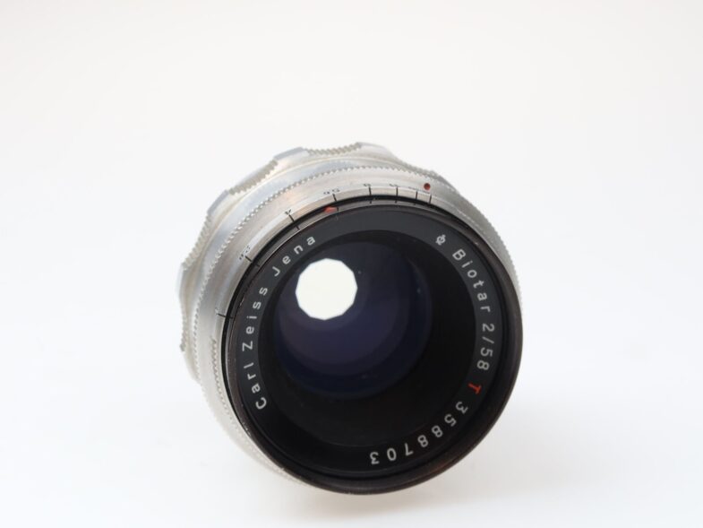 Carl Zeiss Biotar 58mm f2 red T Objektiv Lens Exa Anschluss 97903 – Bild 5