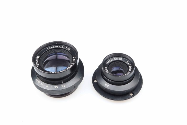 Carl Zeiss Tessar 105mm f4.5 Tessar 50mm f4.5 Objektiv lens 96811 - Image 3