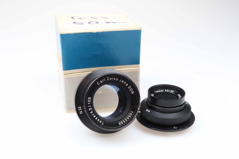 Carl Zeiss Tessar 105mm f4.5 Tessar 50mm f4.5 Objektiv lens 96811 - Image 1