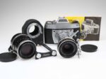 Exa 500 Kamera Nahaufnahme Set Tessar 50mm f2.8 Sonnar 135mm f4 Objektiv 97594