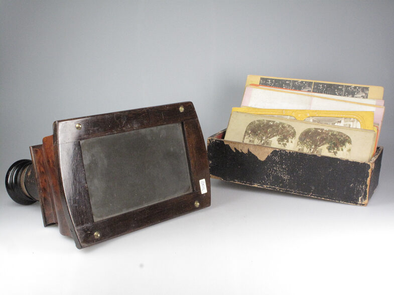 Holz Stereobetrachter wooden stereoscope 81016 – Bild 1