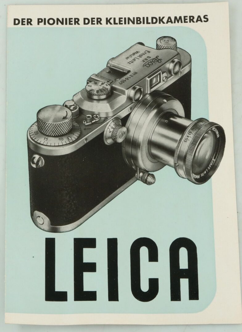 Leica Anleitung Prospekt  "der Pionier der Kleinbildkameras"  89722 - Image 1