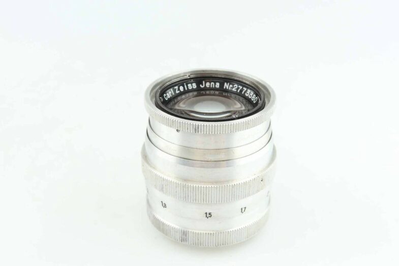 Robot Carl Zeiss Sonnar 75mm f4 Objektiv lens mit Gegenlichtblende RARE 86584 – Bild 3
