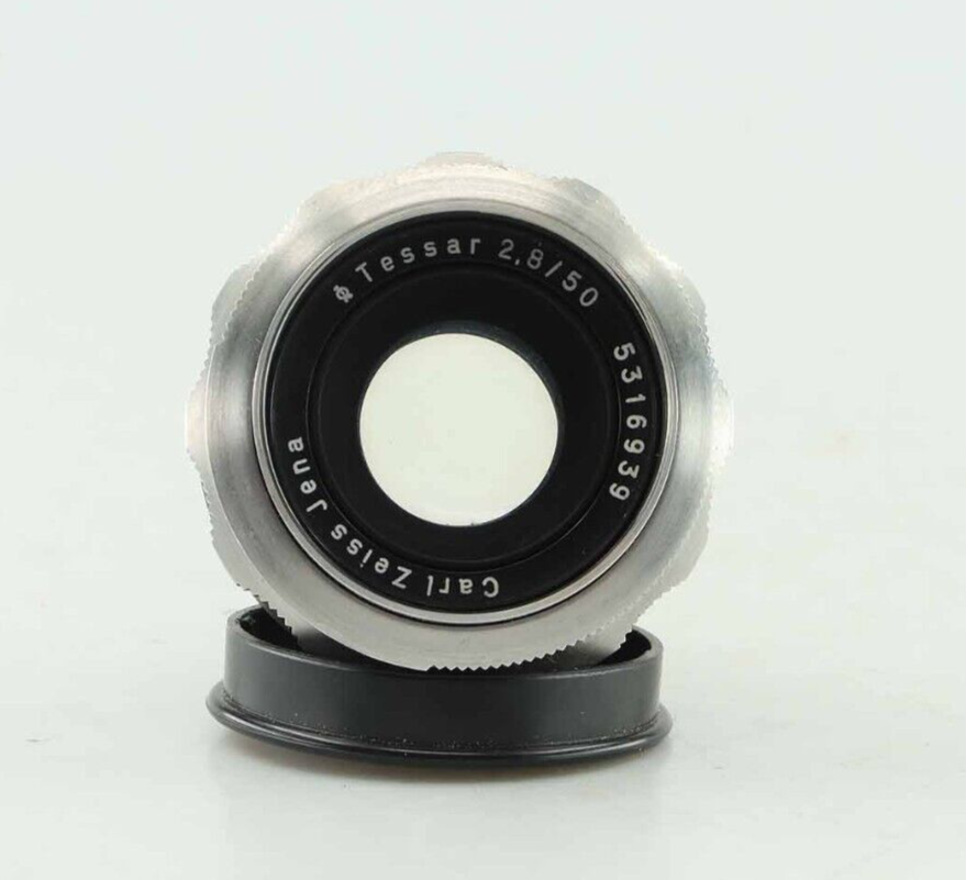 Carl-Zeiss-Tessar-28-50-mm-Objektiv-lens-exa-Anschluss-mount-89778-155687410986 Carl Zeiss Tessar 2.8 50 mm Objektiv lens exa Anschluss mount 89778 – Bild 1
