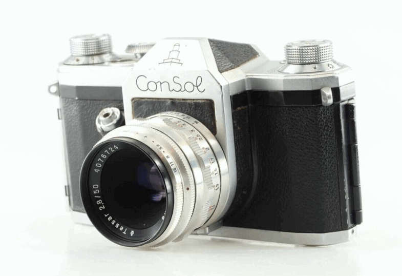 Consol Pentacon  Kamera Camera mit Carl Zeiss Tessar 50 mm Objektiv Lens   92859 - Image 1