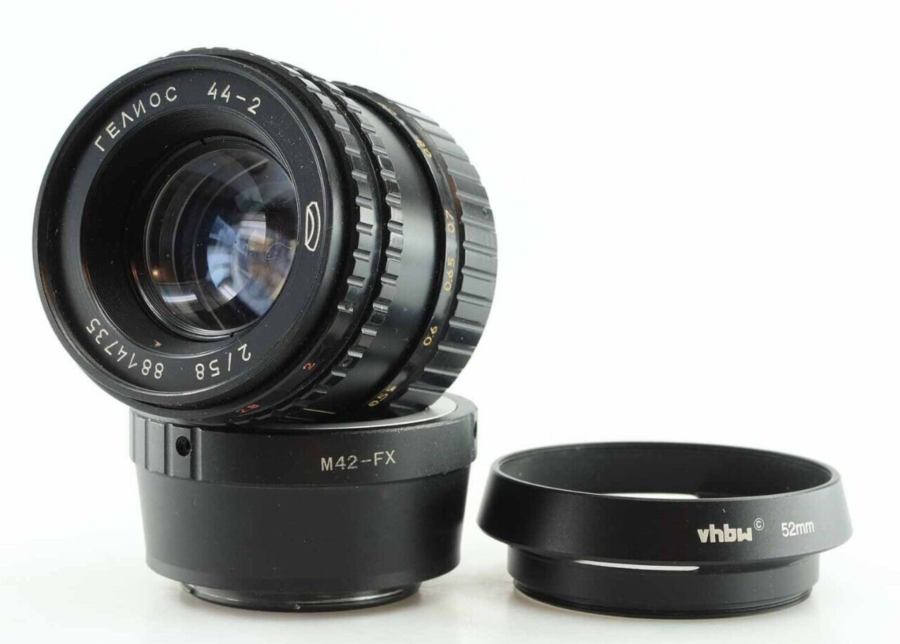 Helios-44-58mm-Objektiv-Lens-mit-M42-FX-Adapter-93094-364163150626 Helios 44 58mm Objektiv Lens mit M42-FX Adapter 93094 - Image 1