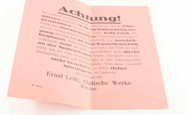 Leica Anastigmat Anleitung von 1928 wie arbeitet man mit Leica Kamera  92742 - Image 3