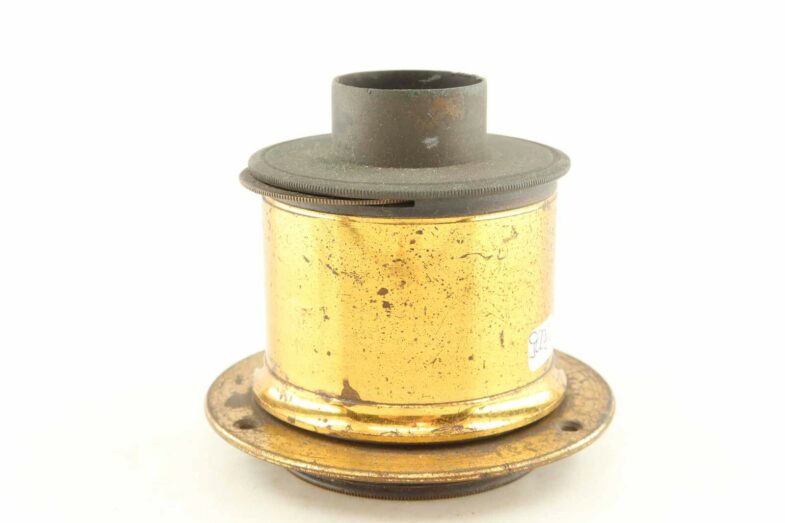 Miniscus Objektiv Messing Holzschiebekasten Kamera sliding box Früh 90084 – Bild 4