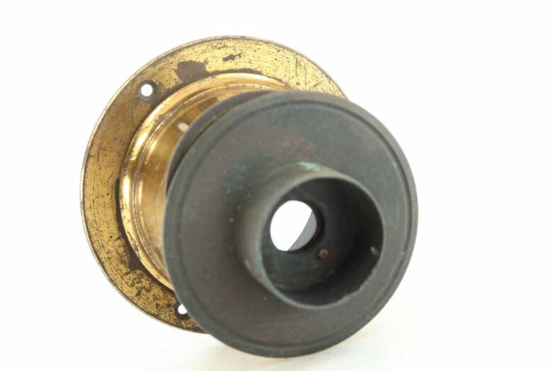 Miniscus Objektiv Messing Holzschiebekasten Kamera sliding box Früh 90084 – Bild 6