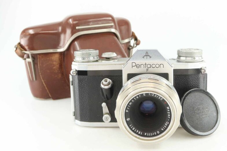 Pentacon F mit Meyer Optik Görlitz Primotar E 3,5 50 mm red V Q1 89524 – Bild 1