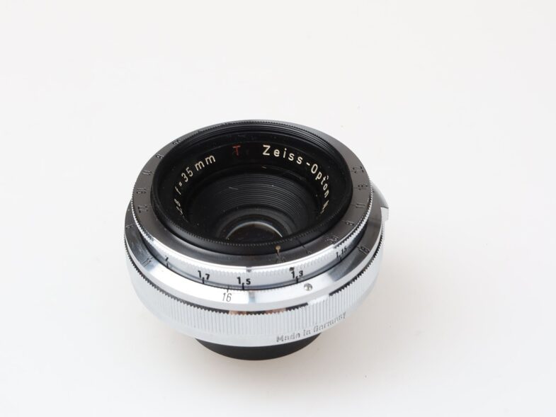 Zeiss Opton Biogon 35mm f2.8 red T Objektiv Lens Contax mount 97779 near mint – Bild 5