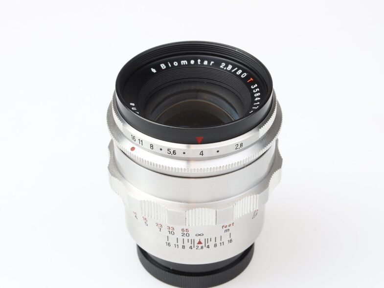 Carl Zeiss Biometar 80mm f2.8 red T Objektiv Lens  Exa Anschluss 97910 near mint – Bild 2