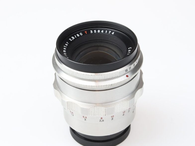 Carl Zeiss Biometar 80mm f2.8 red T Objektiv Lens  Exa Anschluss 97910 near mint – Bild 3