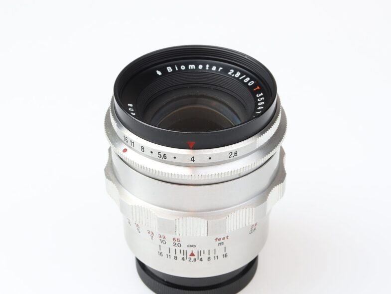 Carl Zeiss Biometar 80mm f2.8 red T Objektiv Lens  Exa Anschluss 97910 near mint – Bild 5
