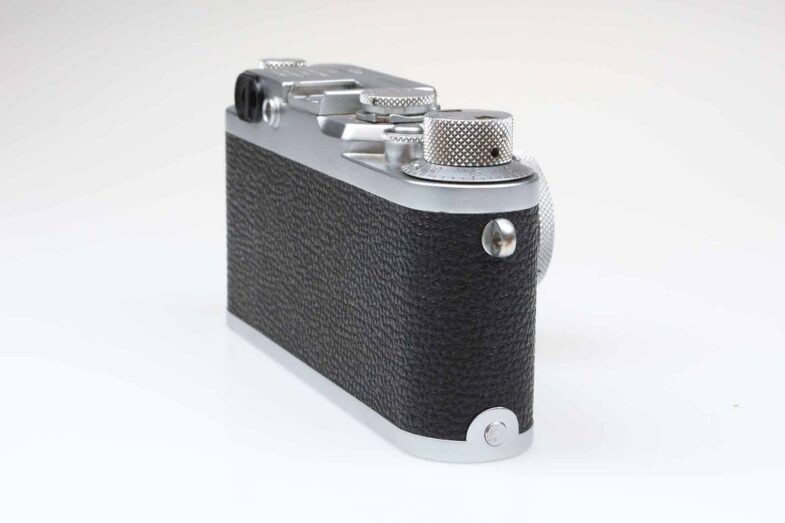 Leica III F black dial Kamera mit Elmar 50mm f3.5 red scale Objektiv Leitz 95653 – Bild 4