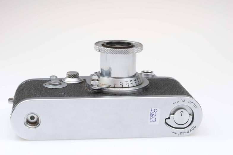 Leica III F black dial Kamera mit Elmar 50mm f3.5 red scale Objektiv Leitz 95653 – Bild 6