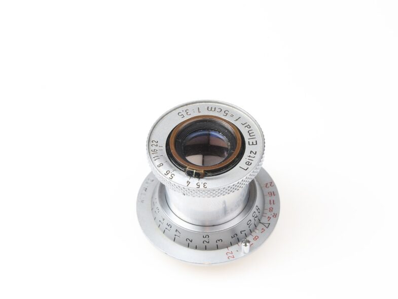 Leica Elmar 50mm f3.5 red scale Objektiv lens M39 Anschluss mount Leitz 98339 – Bild 2