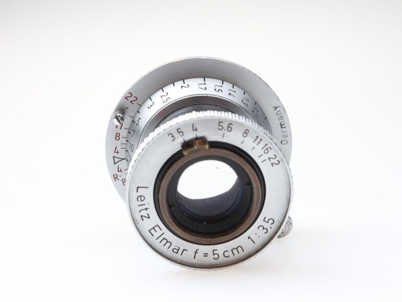Leica Elmar 50mm f3.5 red scale Objektiv lens M39 Anschluss mount Leitz 98339 – Bild 6