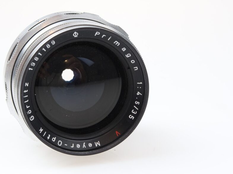 Meyer Görlitz Primagon 35mm f4.5 red V Objektiv lens Praktica Anschluss 97881 – Bild 6