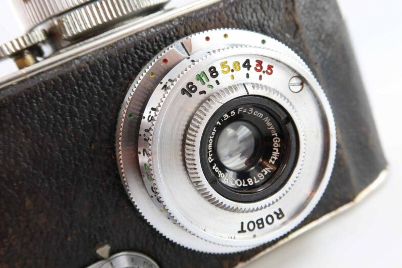 Robot I Kamera Meyer Görlitz Primotar 3cm f3.5 Gegenlichtblende very rare 86585 - Image 6