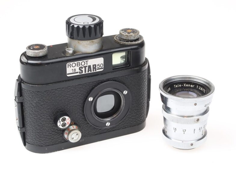Robot I8 Star 50 Kamera Tele Xenar 75mm f3.8 Objektiv RARE german Police 97698 - Image 1