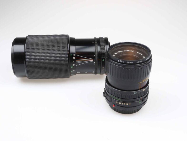 Canon AE-1  und AV-1 Kamera Camera Canon FD 35-70mm 70-210mm Objektiv lens 97446 – Bild 9