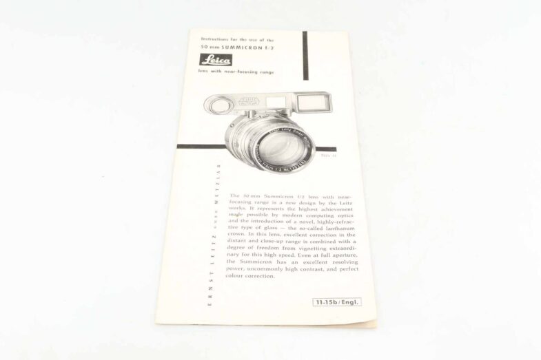 Leica Anleitungen Instruction Katalog Bedienungsanleitung  Leitz – Bild 10