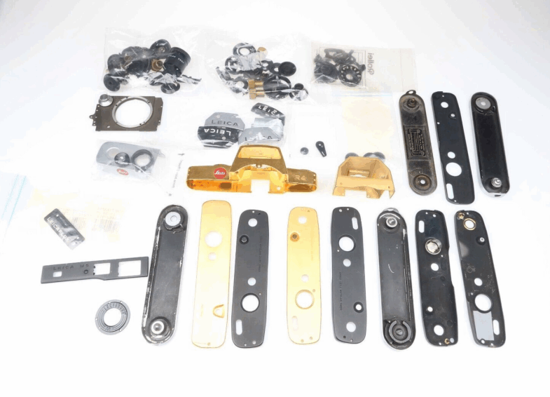 Leica Deckkappe Ersatzteile R4 gold Bodenplatte M39 R SET Leitz 95570 - Image 1