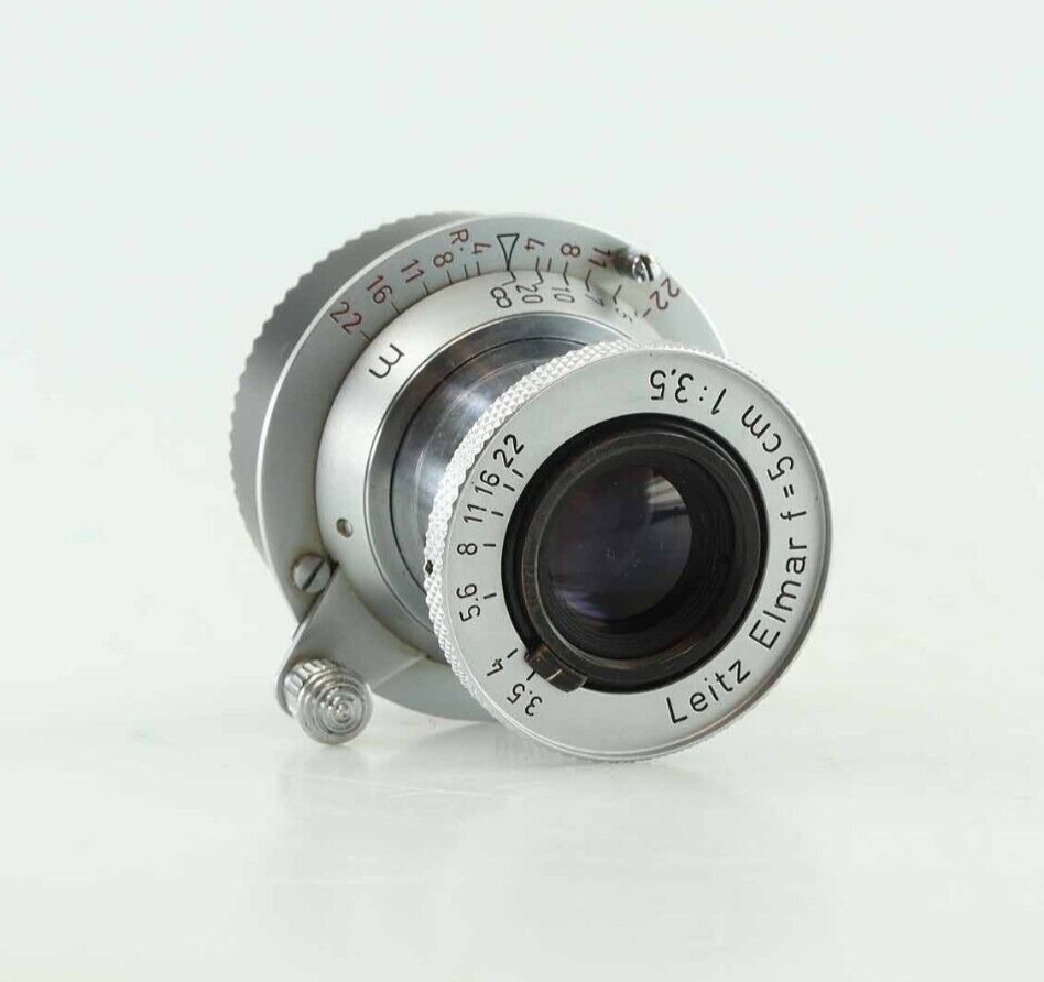 Leica-Elmar-red-scale-50-50mm-5cm-35-Objektiv-Lens-Leitz-94065-364335801829 Leica Elmar red scale 50 50mm 5cm 3,5 Objektiv Lens Leitz 94065 – Bild 1
