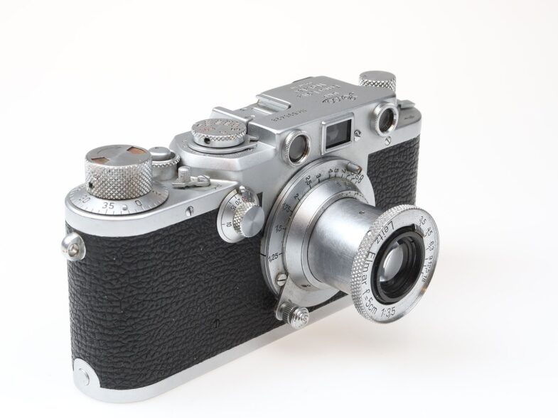 Leica  III F IIIF black dial Kamera Camera Elmar 50mm f3.5 Objektiv Leitz 98214 – Bild 2