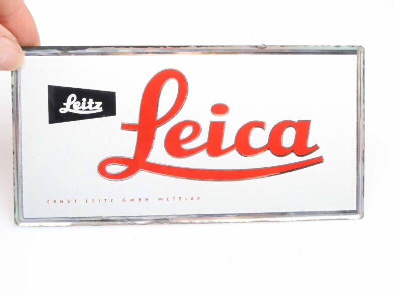 Leica Schild Advertising glas mirror 15x7,5cm Leica Leitz Wetzlar 97637 - Image 2
