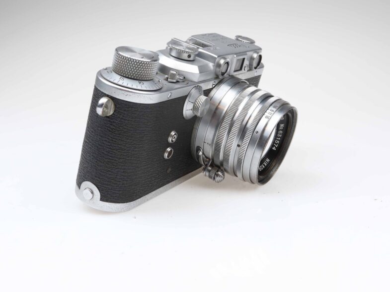 Nicca III S Kamera Camera  Nikkor H C 50mm f2 Objektiv lens 97126 – Bild 2